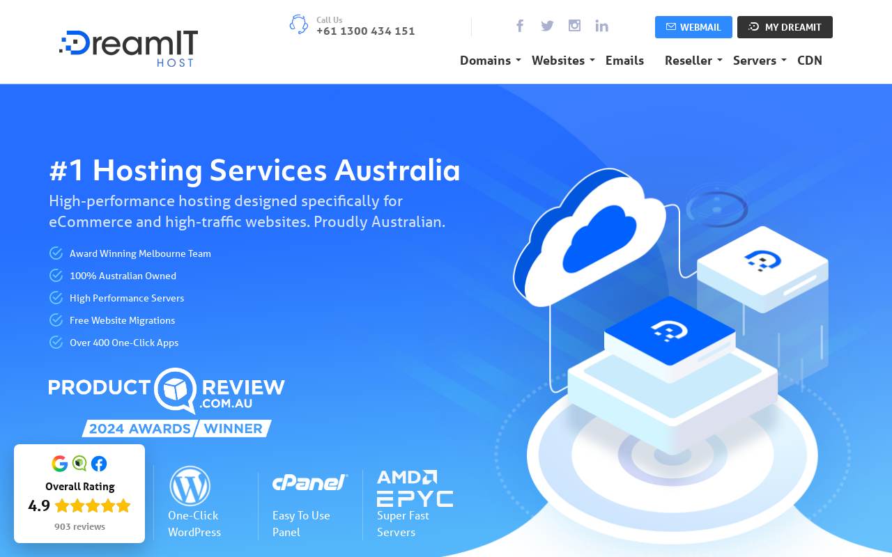 DreamIT Host 官网截图